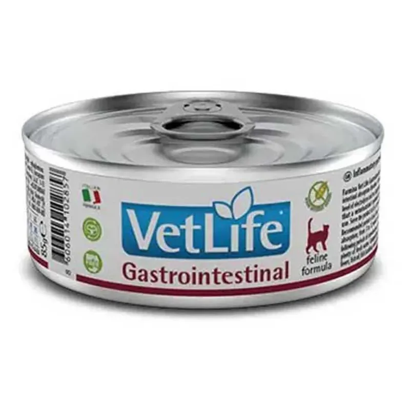 Aliment Pour Chat Vet Life Pour Les Soins Gastro-intestinaux 85g 12 Unités de Farmina – photo produit
