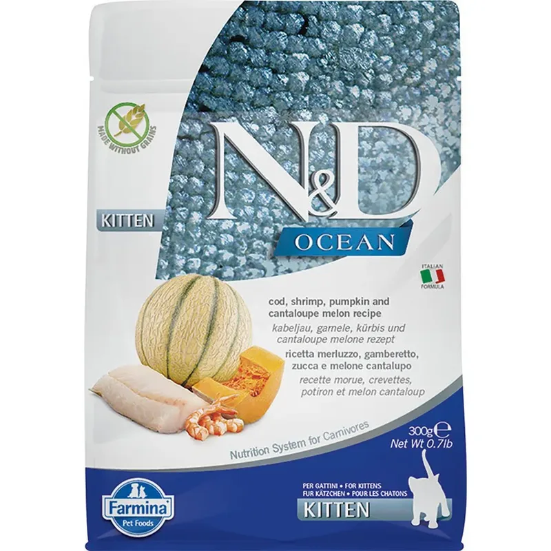 Kitten Oceaan Kabeljauw Pompoen Kattenvoer 300g by Farmina – product photo