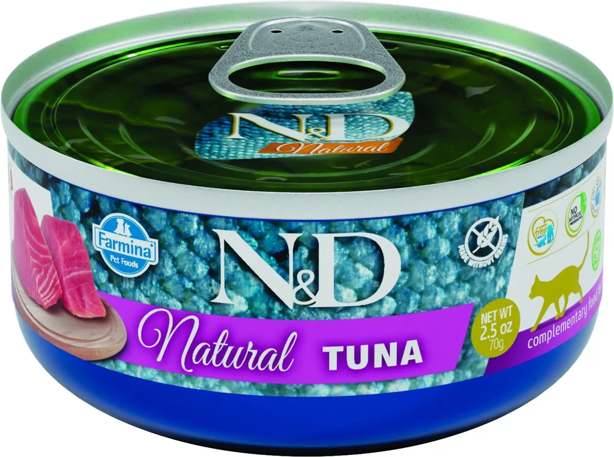 Natural natvoeding voor de kat Tonijn 70 gr. - per 24 stuks de Farmina – photo produit