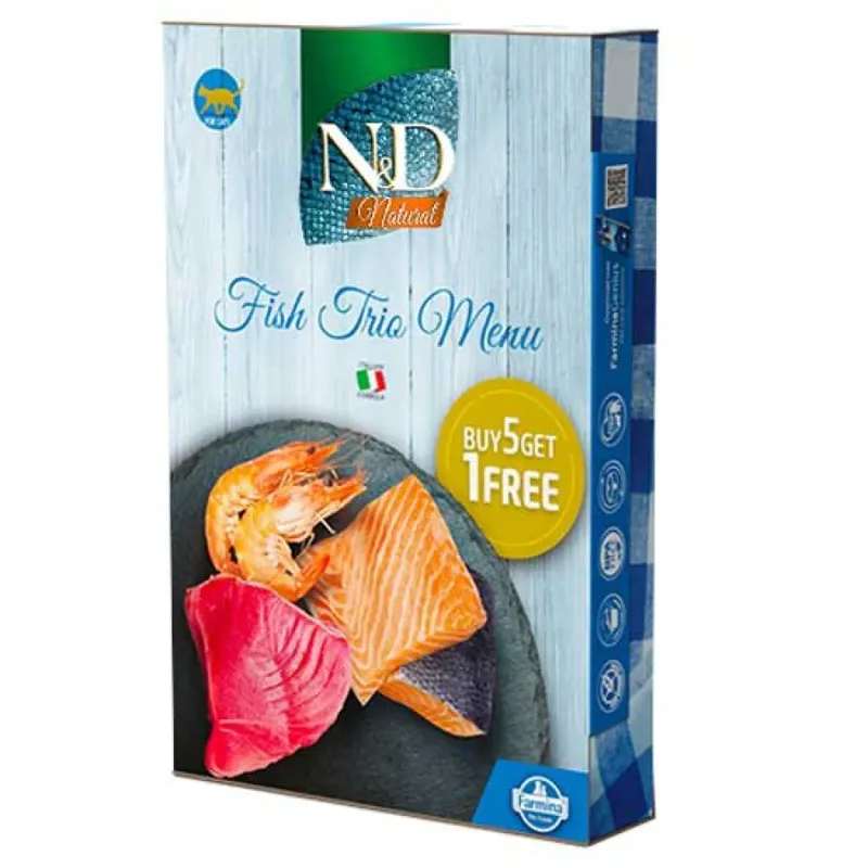 Natuurlijk Vis Trio Menu 6x70g Kattenvoer fra Farmina – produktbillede