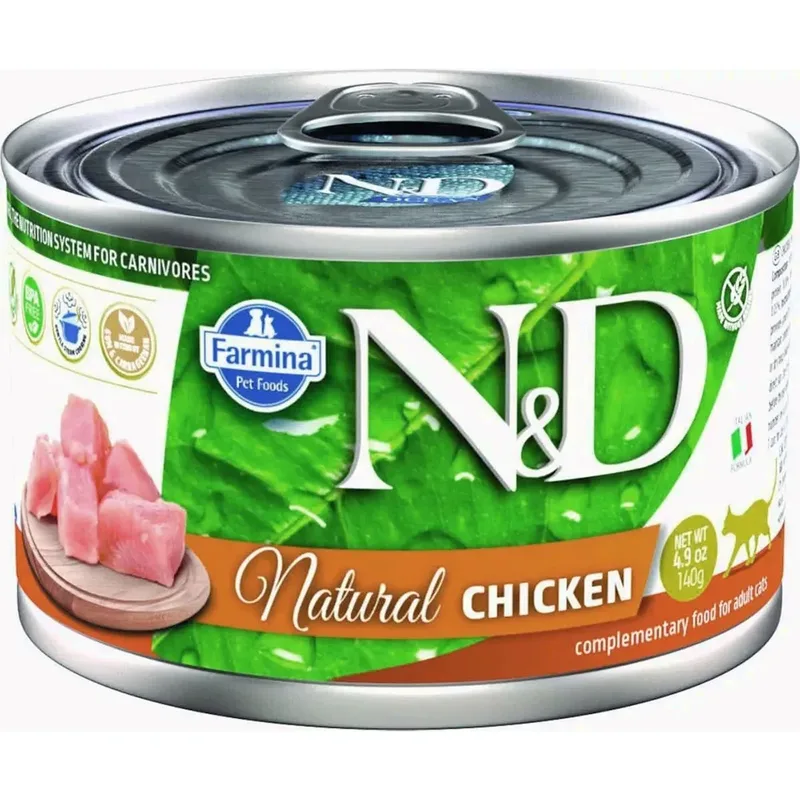 Natuurlijke Kip Nat Kattenvoer 140g de Farmina – photo produit