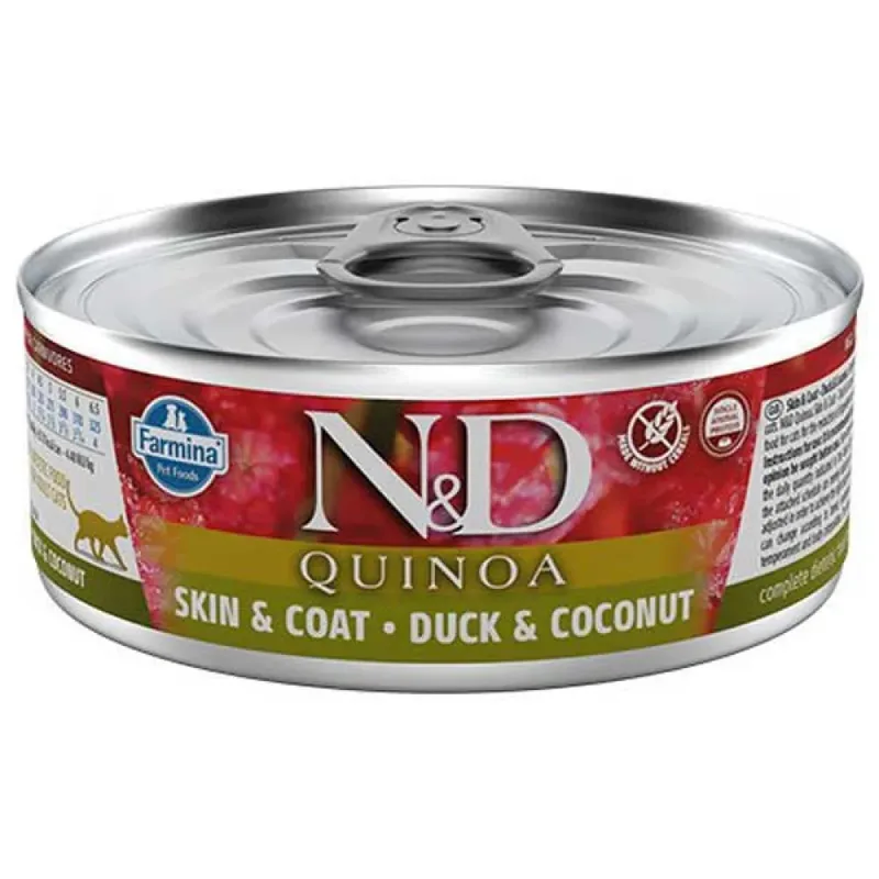 Nourriture Humide Pour Chats Adultes Au Quinoa Canard Et Noix De Coco 70g de Farmina – photo produit