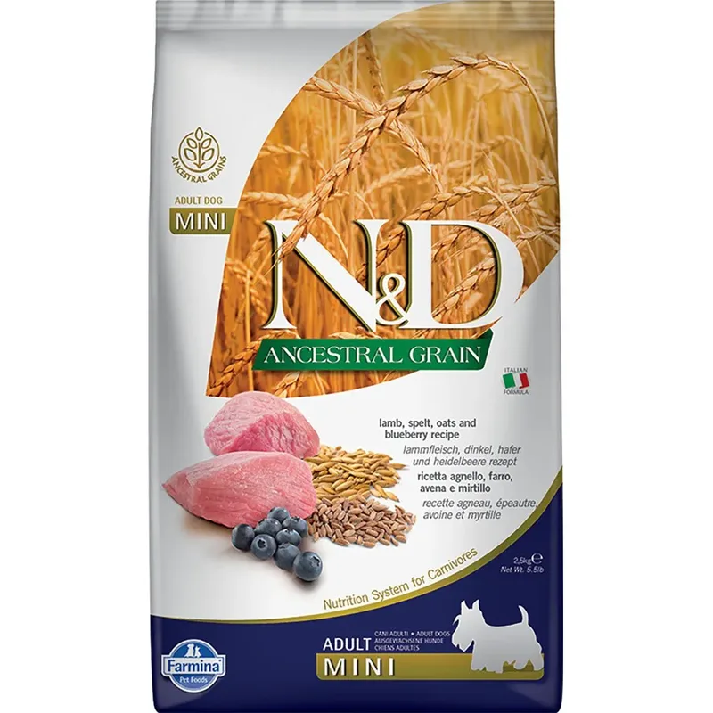 Nourriture Pour Chien à L´agneau Ancestral Mini 2.5kg by Farmina – product photo