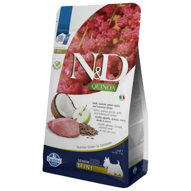 Nourriture Pour Chien à L´agneau N&d Quinoa Senior Mini 1.5kg de Farmina – photo produit