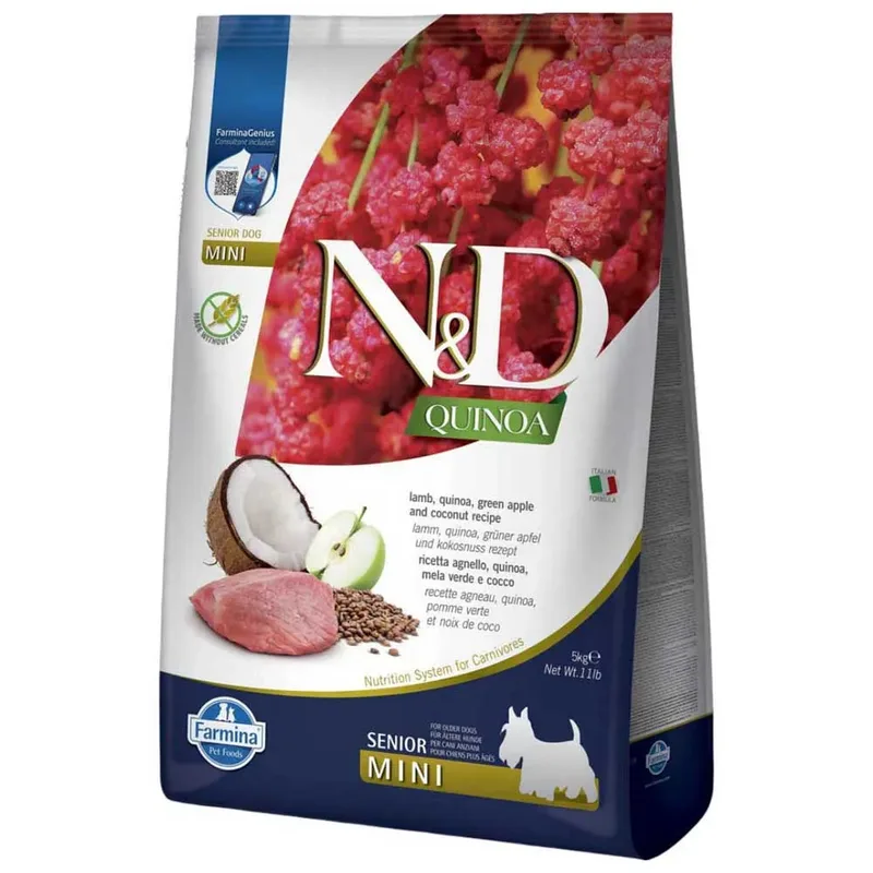 Nourriture Pour Chien à L´agneau N&d Quinoa Senior Mini 5kg von Farmina – Produktfoto