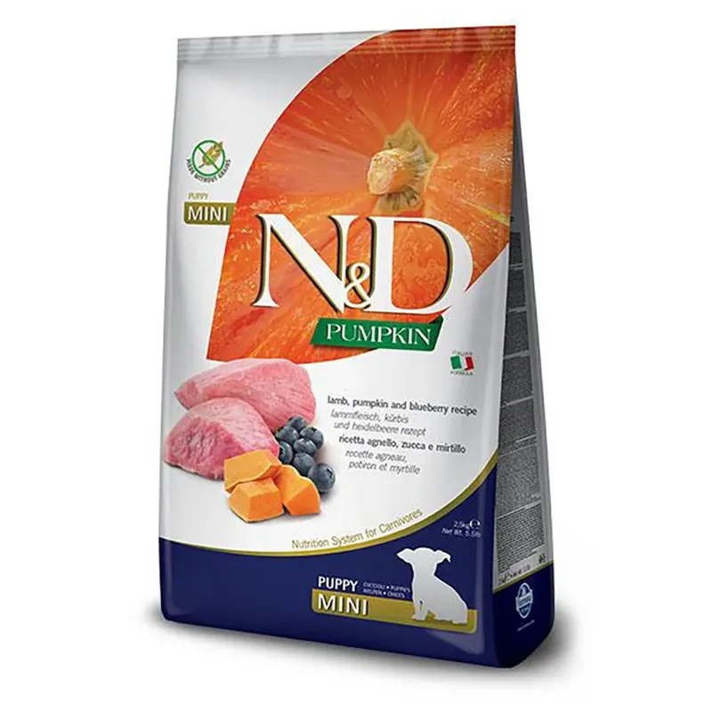 N&D Kürbis Lamm Hundefutter für Welpen Kleinrassen 800 g von Farmina – Produktfoto