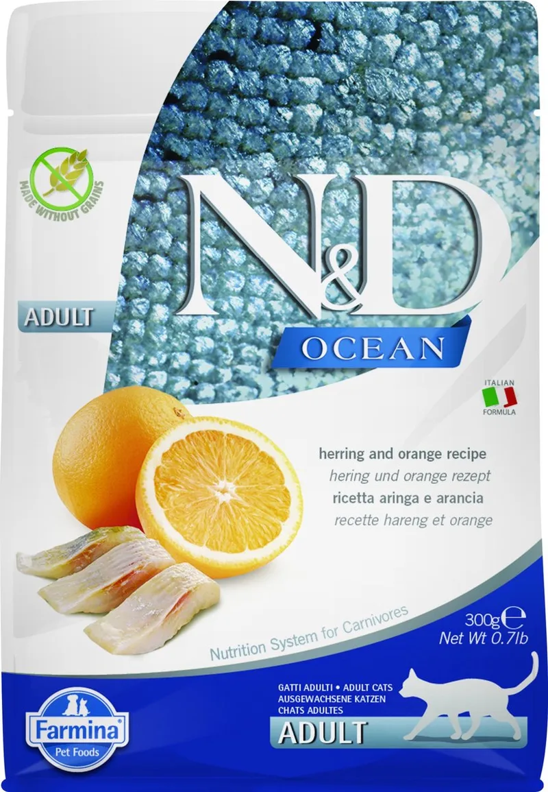 Ocean kattenvoeding Haring met Sinaasappel 300 gr. by Farmina – product photo