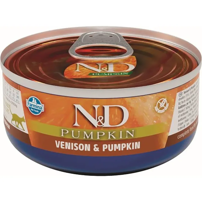 Pompoen Hertenvlees Kattenvoer 24x70g by Farmina – product photo