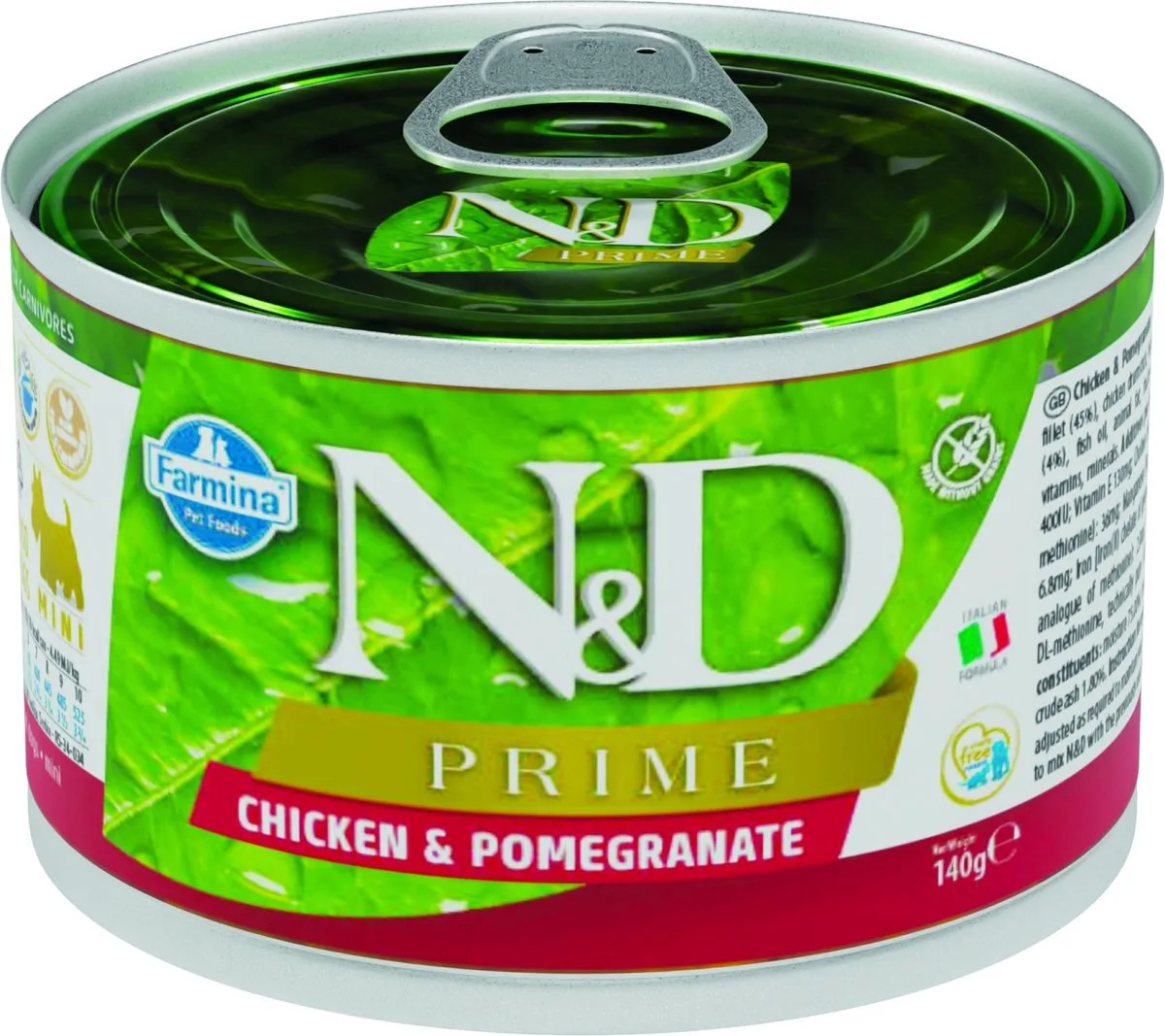 Prime Adult Mini - Chicken and Pomegranate - 6 x 140 gr de Farmina – photo produit
