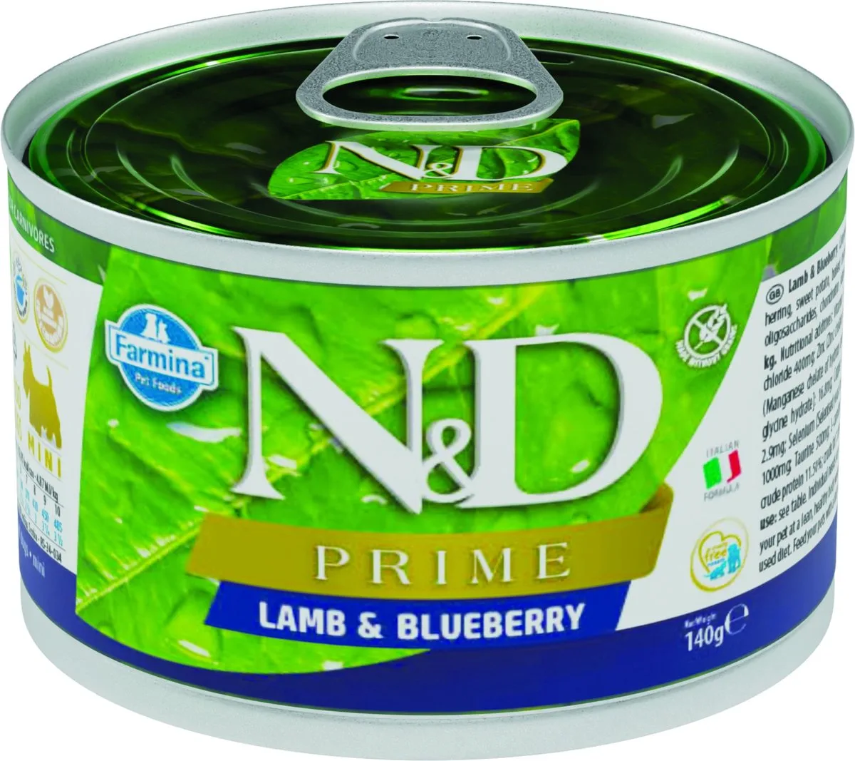 Prime Adult Mini - Lamb and Blueberry - 6 x 140 g de Farmina – photo produit