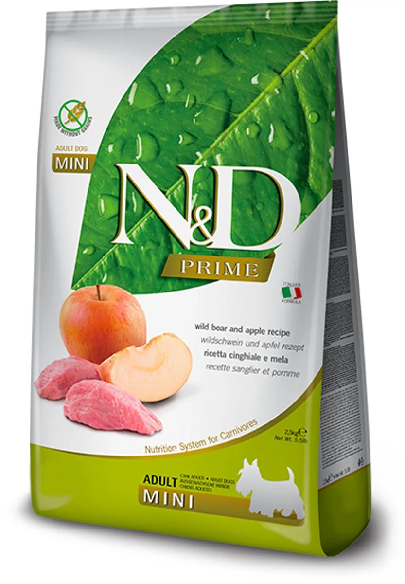 Prime Adult Mini - Wild Boar and Apple - 2,5 kg de Farmina – photo produit