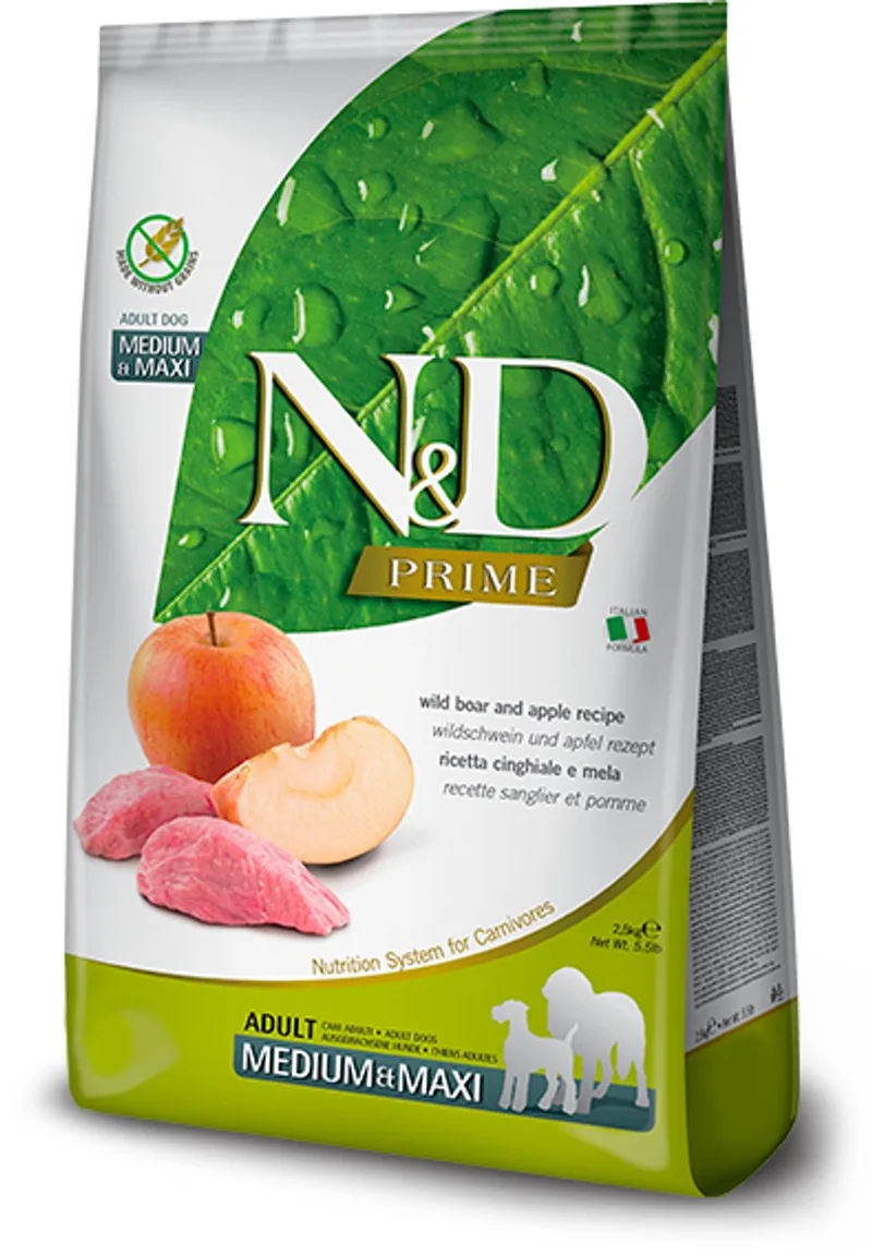 Prime hondenvoeding Wild Zwijn medium/maxi 2,5 kg de Farmina – photo produit