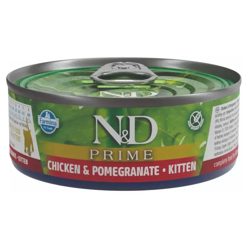 Nourriture Humide Pour Chats Au Poulet Et à La Grenade 6x70g N&d Prime Kitten de Farmina – photo produit