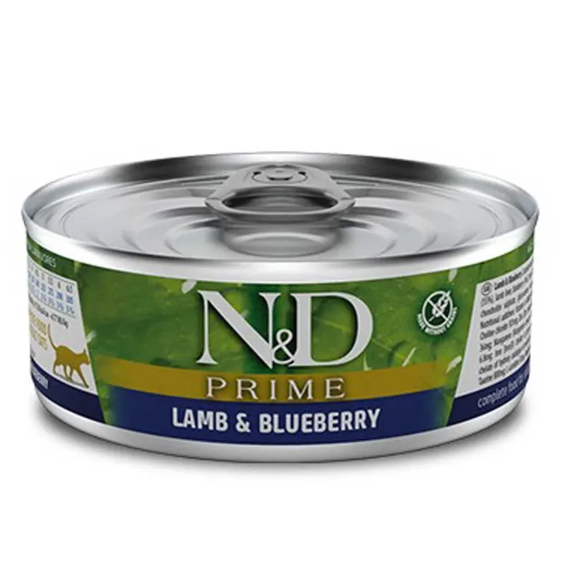 Pâtée Pour Chat N&d Prime Agneau Et Myrtille 80g de Farmina – photo produit