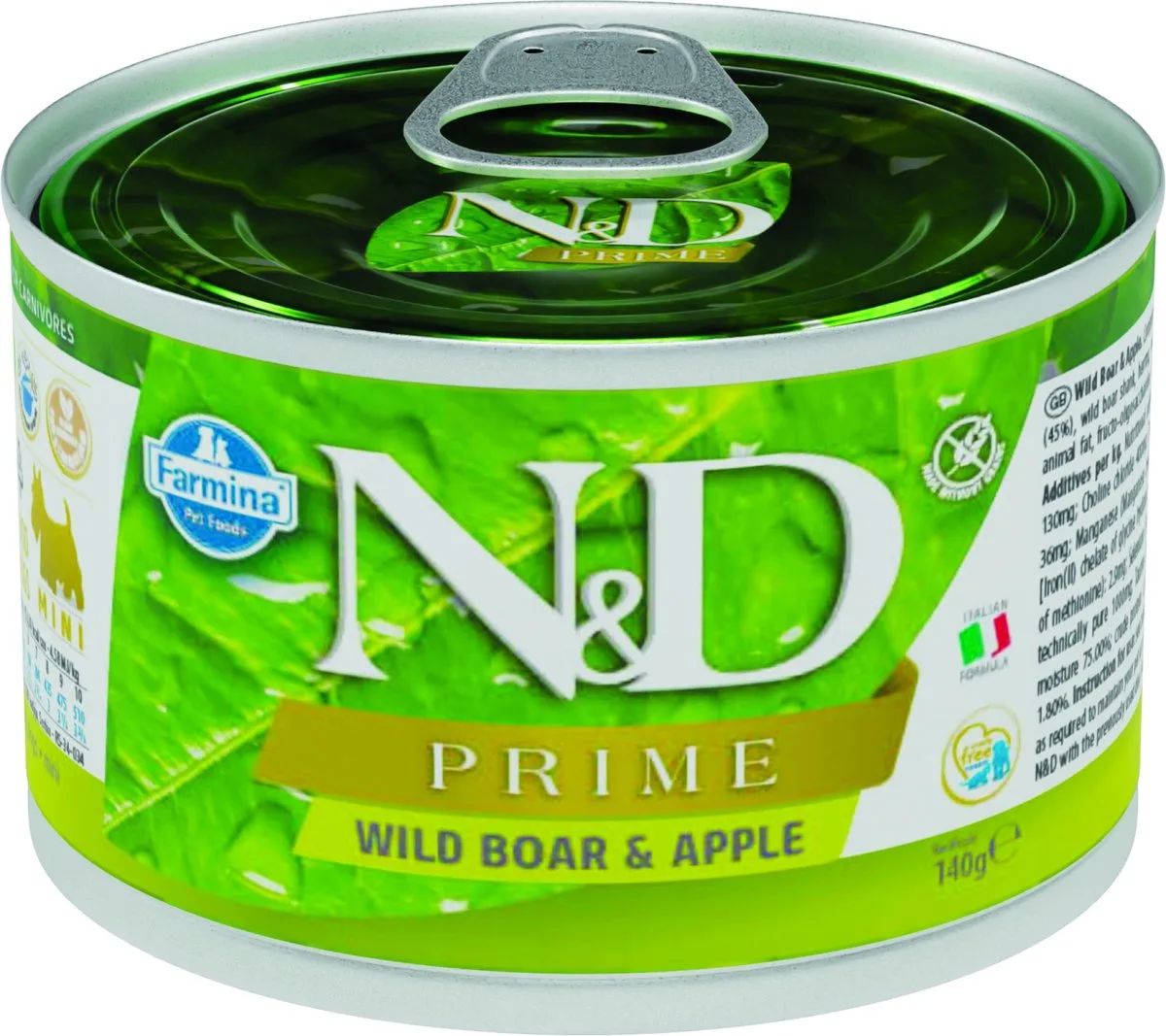 Prime natvoeding voor de hond Wild Zwijn 140 gr. - per 6 stuks de Farmina – photo produit