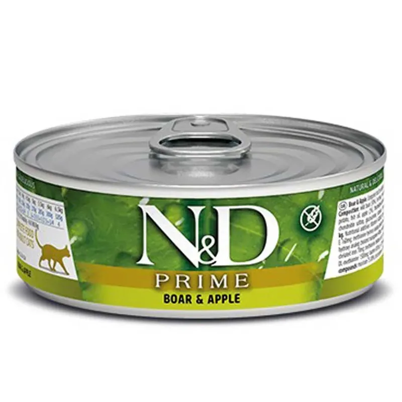 Prime Wildzwijn En Appel Nat Kattenvoer 80g by Farmina – product photo