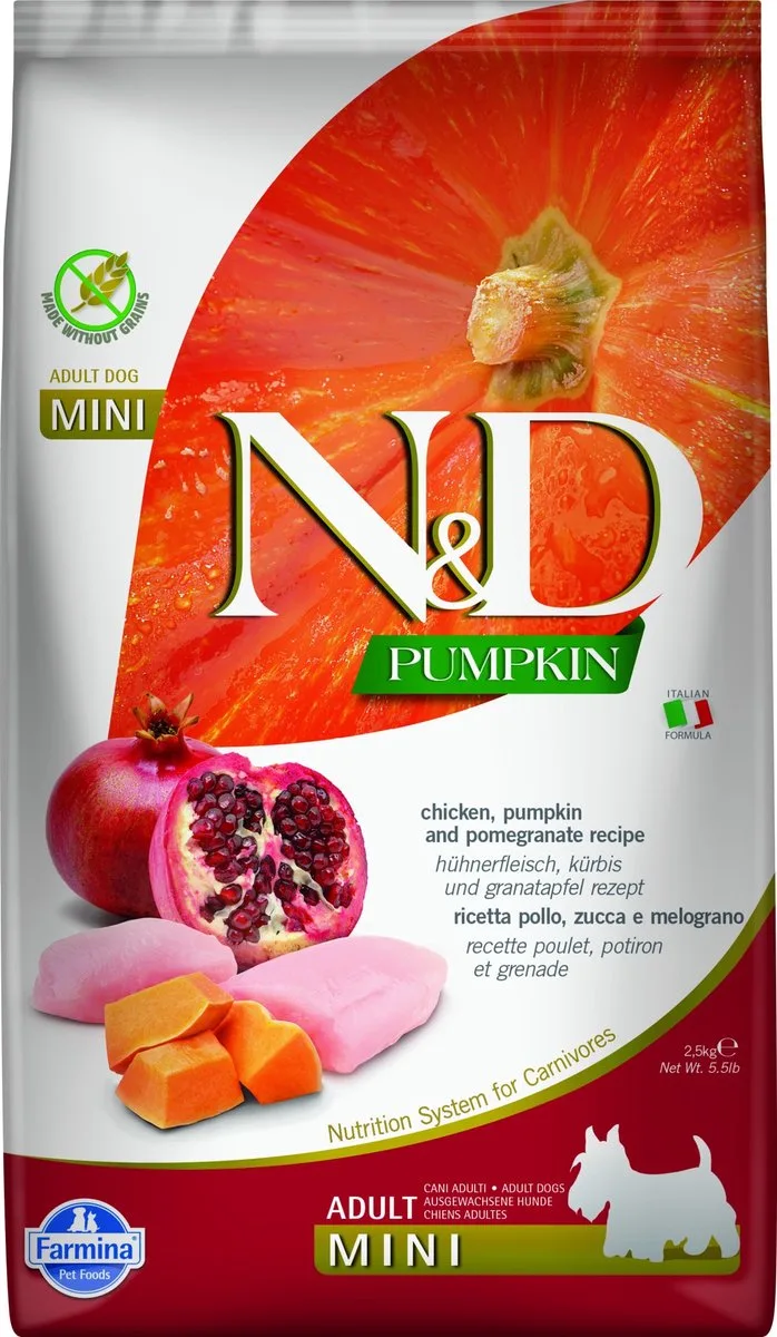 Pumpkin hondenvoeding Kip small breed 2,5 kg by Farmina – product photo