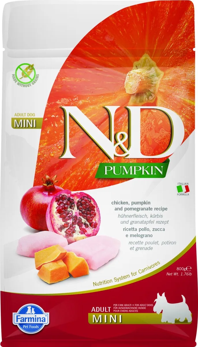 Pumpkin hondenvoeding Kip small breed 800 gr. by Farmina – product photo