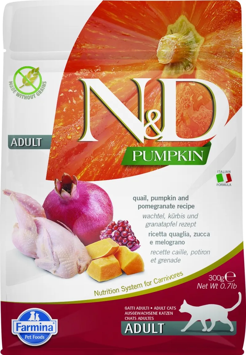 Pumpkin kattenvoeding Kwartel 300 gr. by Farmina – product photo