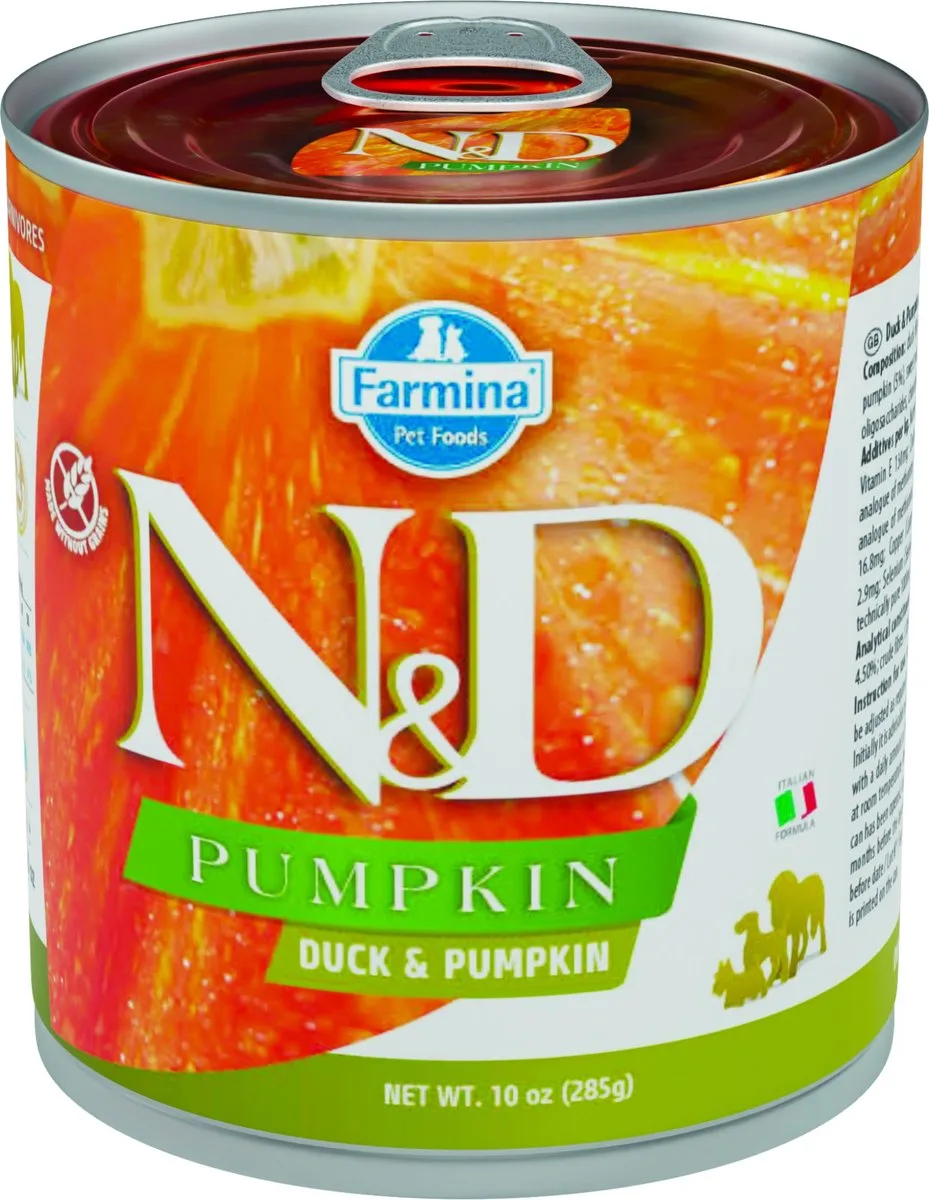 Pumpkin natvoeding voor de hond Eend 285 gr. - per 6 stuks de Farmina – photo produit