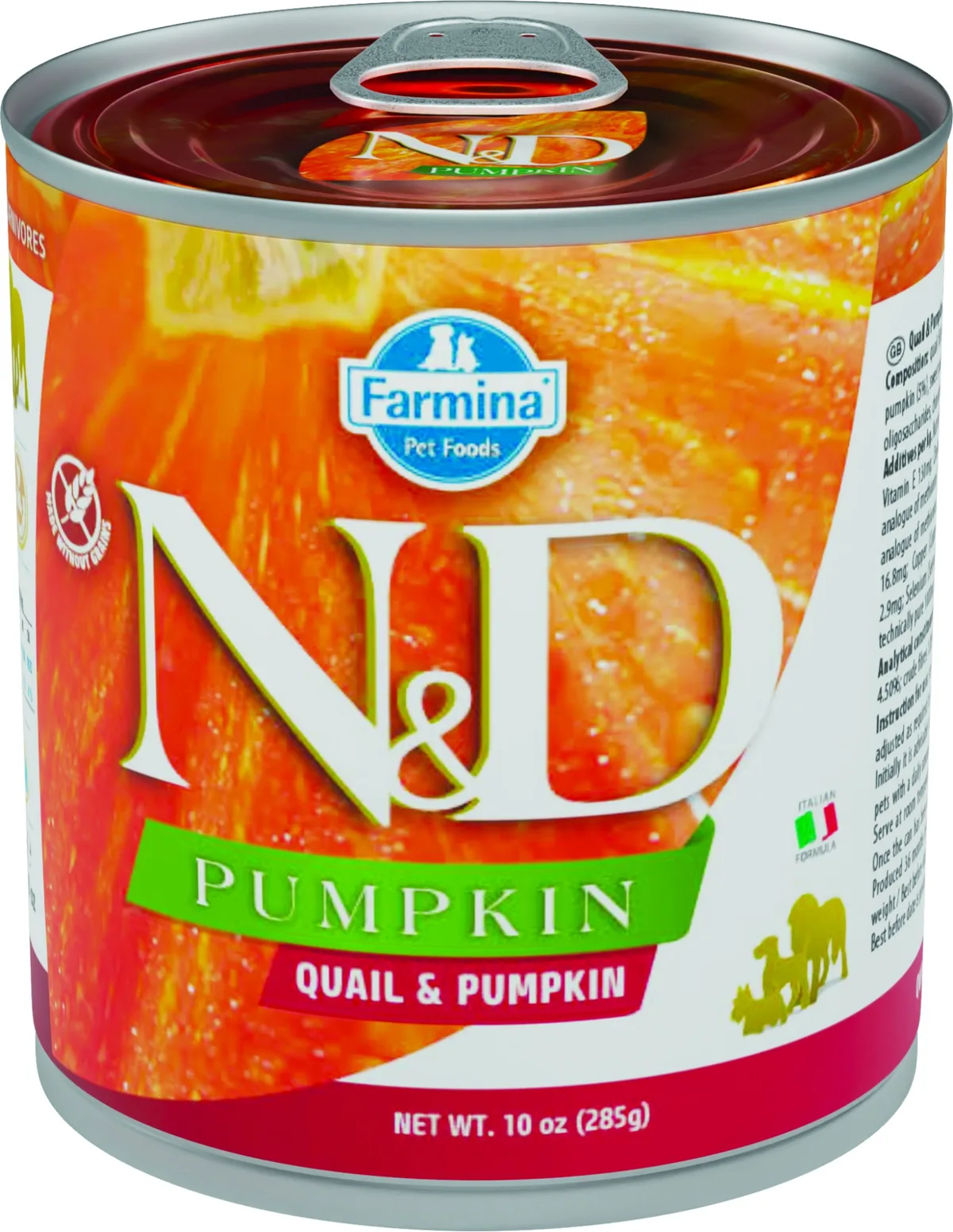 Pumpkin natvoeding voor de hond Kwartel 285 gr. - per 6 stuks de Farmina – photo produit