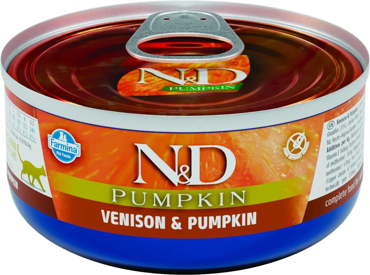 Pumpkin natvoeding voor de kat Hert 70 gr. - per 24 stuks de Farmina – photo produit