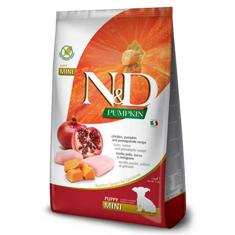 N&d Puppy Mini Hühnerfleisch Kürbis Und Granatapfel Hundefutter 2.5kg von Farmina – Produktfoto