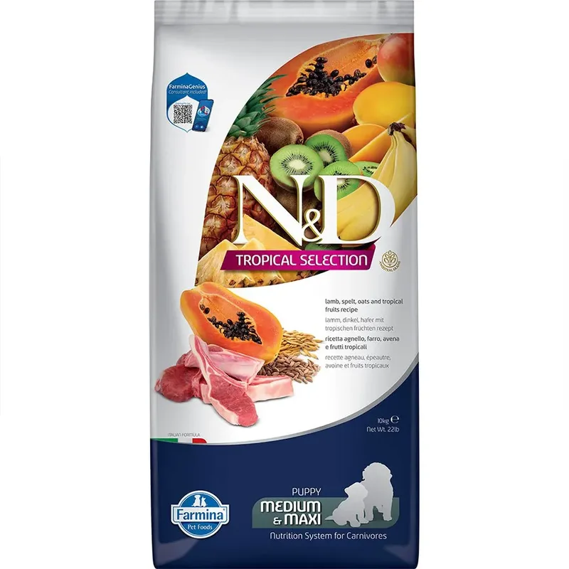Puppy Tropical Selection Maxi Lamm Hundefutter 10kg by Farmina – product photo