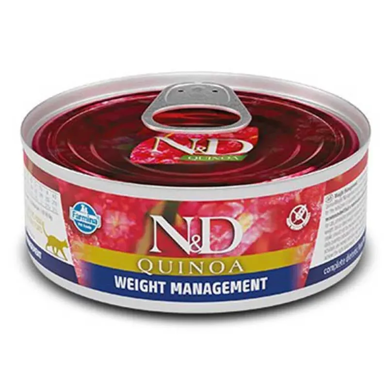 N&d Quinoa Gestion Du Poids Nourriture Humide Pour Chats Adultes 70g de Farmina – photo produit