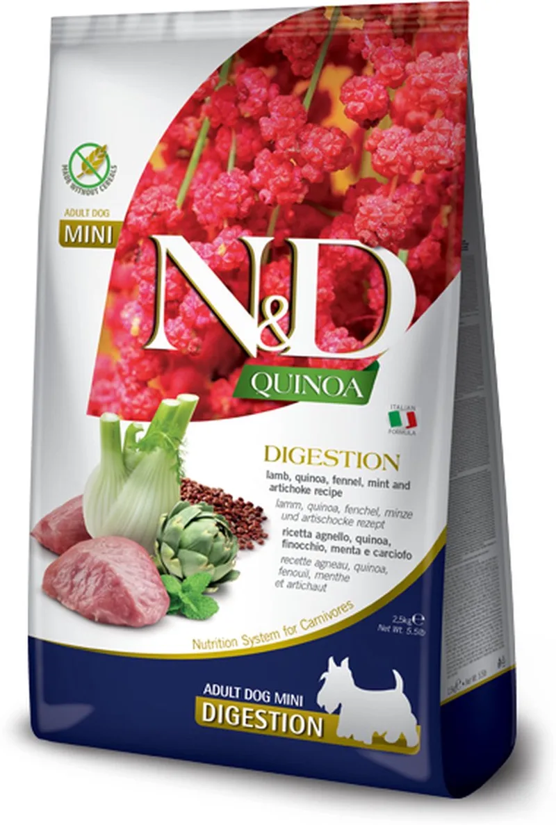 Quinoa hondenvoeding Digestion small breed Lam 2,5 kg von Farmina – Produktfoto