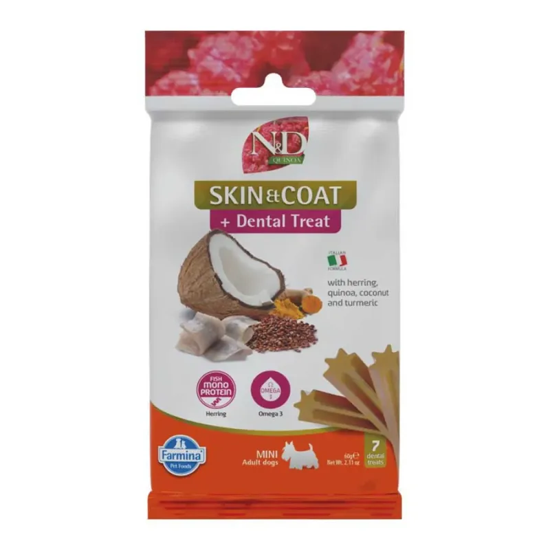 Quinoa Huid En Vacht Haring Mini Hondensnack by Farmina – product photo