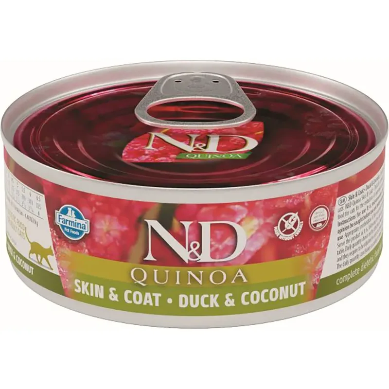 Quinoa Huidcoating Eendenvoer Doos 24x80g Kattenvoer by Farmina – product photo