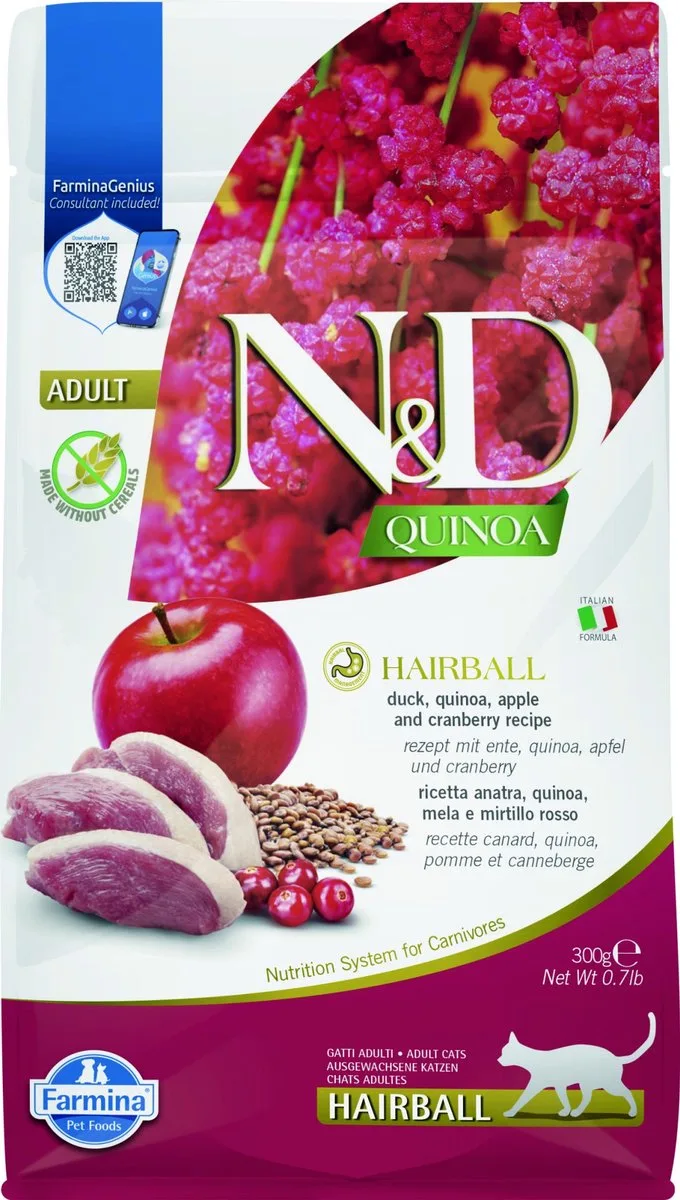 Quinoa kattenvoeding Hairball 300 gr. by Farmina – product photo
