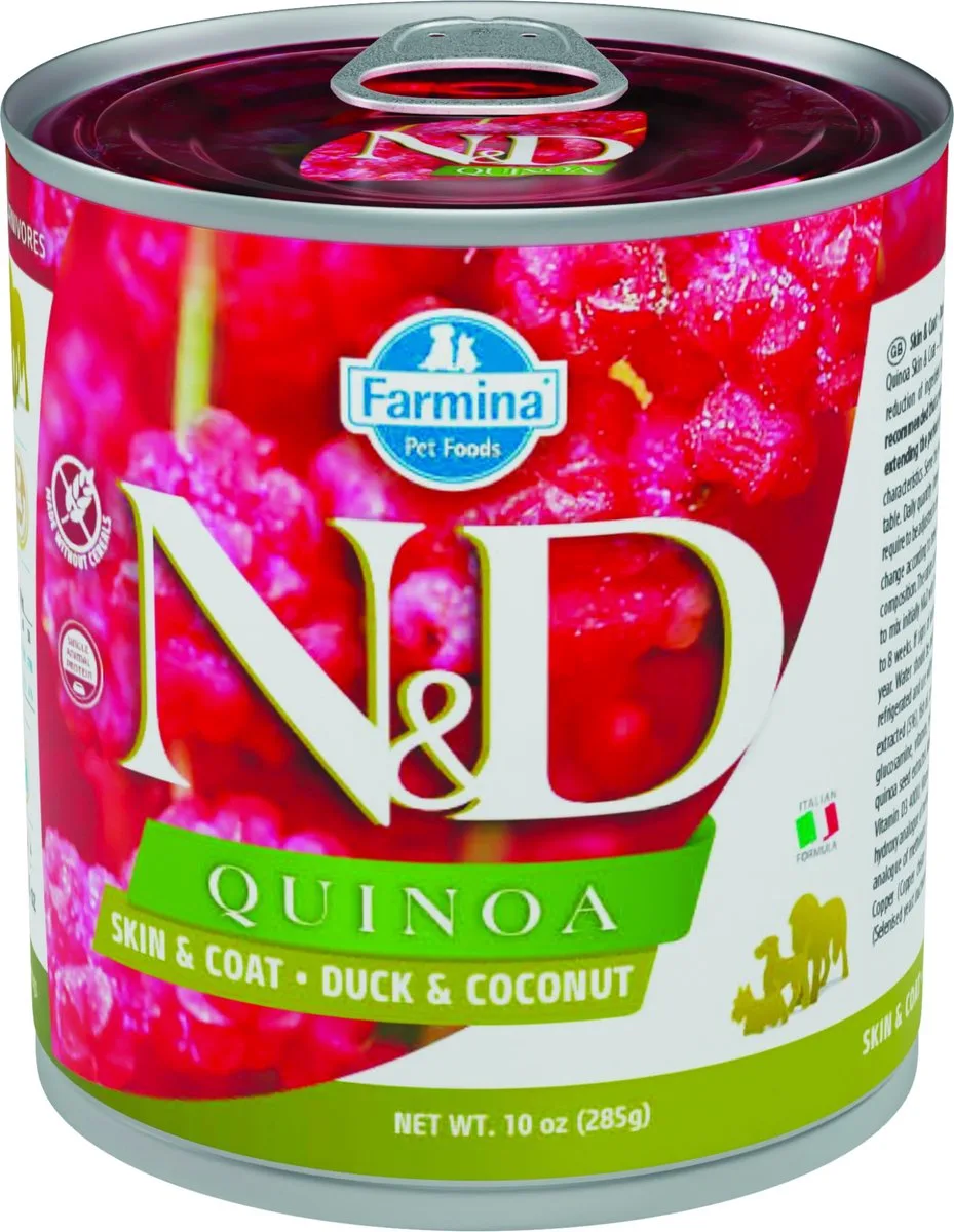 Quinoa natvoeding voor de hond Skin & Coat Eend 285 gr. - per 6 stuks de Farmina – photo produit