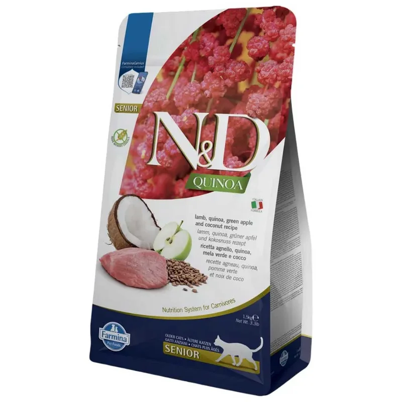 Quinoa Senior Lamm Katzenfutter 1.5kg fra Farmina – produktbillede