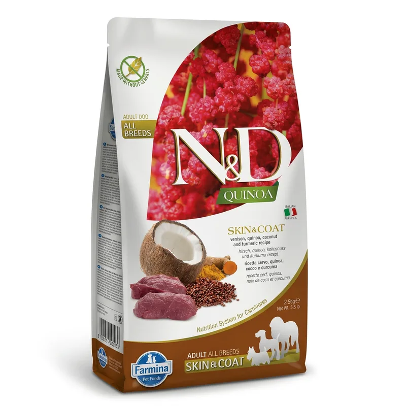 Quinoa-Serie Haut- und Fellpflege Adult Hundefutter für mittelgroße bis große Hunde (Venus-Fleisch) 2,5 kg van Farmina – productfoto