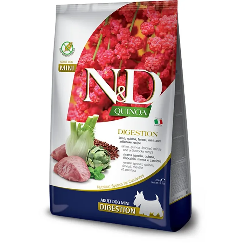 Quinoa Spijsvertering Mini Lam Hondenvoer 800g by Farmina – product photo