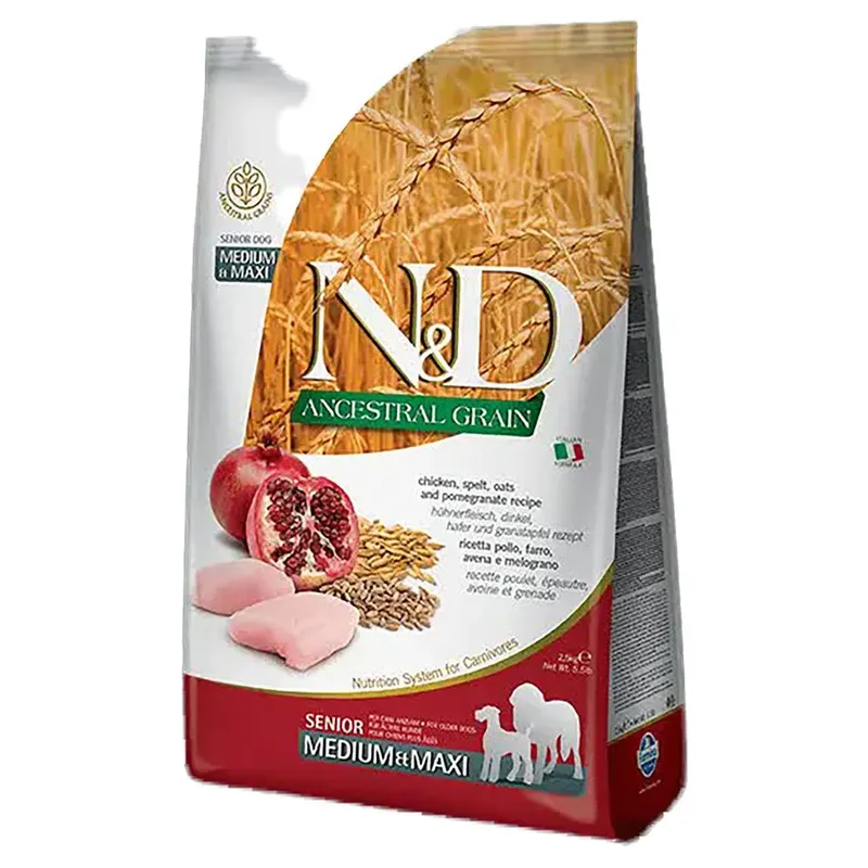 Senior Ancestral Medium Maxi Kip Hondenvoer 2.5kg de Farmina – photo produit