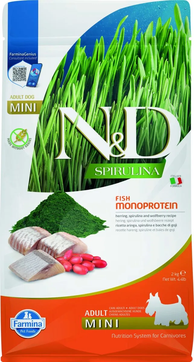 Spirulina hondenvoeding Haring small breed 2 kg by Farmina – product photo