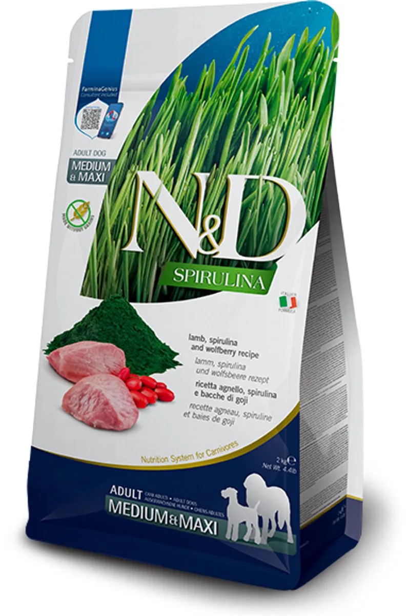 Spirulina hondenvoeding Lam medium/maxi 2 kg de Farmina – photo produit