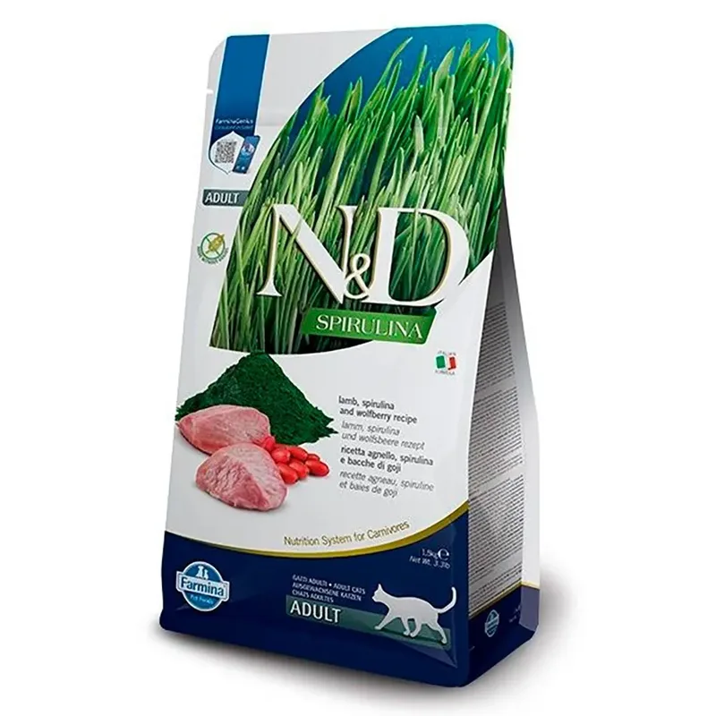 Spirulina Lam Kattenvoer 1.5kg von Farmina – Produktfoto