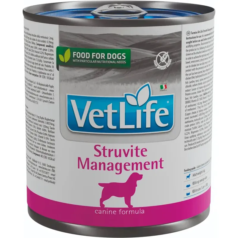 Nourriture Humide Pour Chiens Vet Life Struvite Management Caja 6x300g de Farmina – photo produit