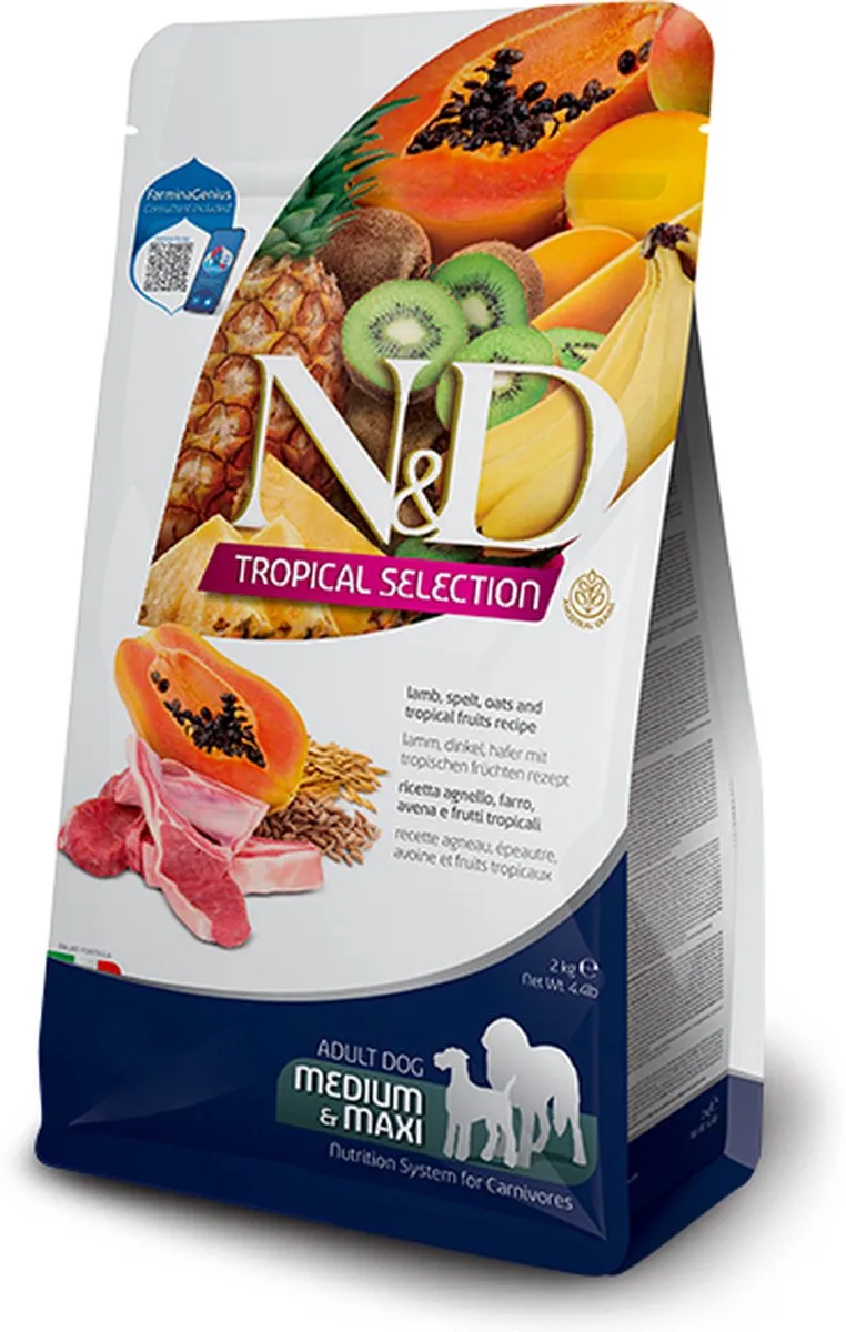 Tropical Adult Medium & Maxi Hondenvoer - Lamb - 10 kg by Farmina – product photo