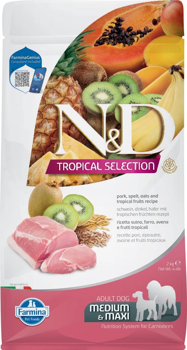 Tropical hondenvoeding Varken medium/maxi 2 kg von Farmina – Produktfoto