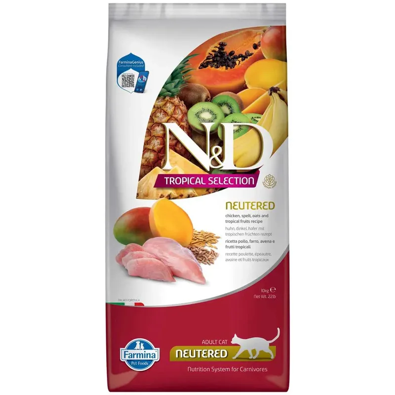 Tropical Selection Gecastreerd Kattenvoer Met Kip 10kg by Farmina – product photo