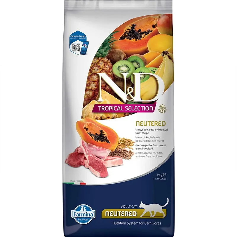 Tropical Selection Gesteriliseerde Lam Kattenvoer 10kg de Farmina – photo produit