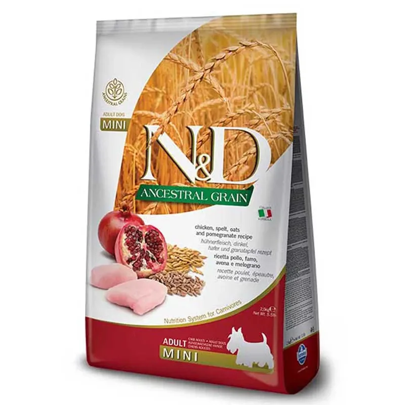 Volwassen Mini Kip En Granaatappel Hondenvoer 7kg by Farmina – product photo