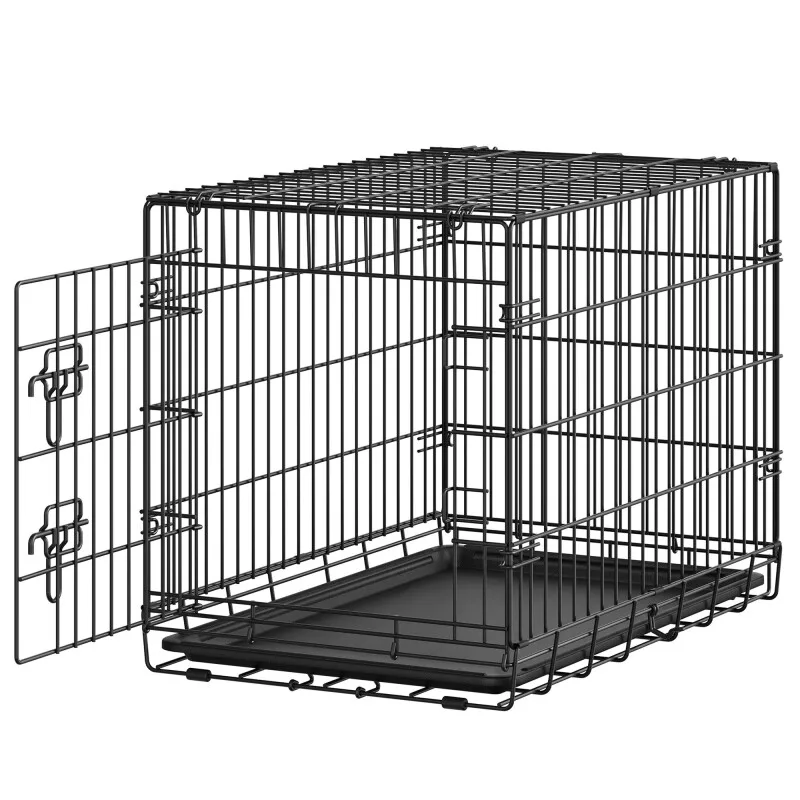 Faltbarer Hundekäfig mit 1 Tür und Kunststoffschale 76,5 cm, 48,6 cm, 54,4 cm van Feandrea in Regular – productfoto