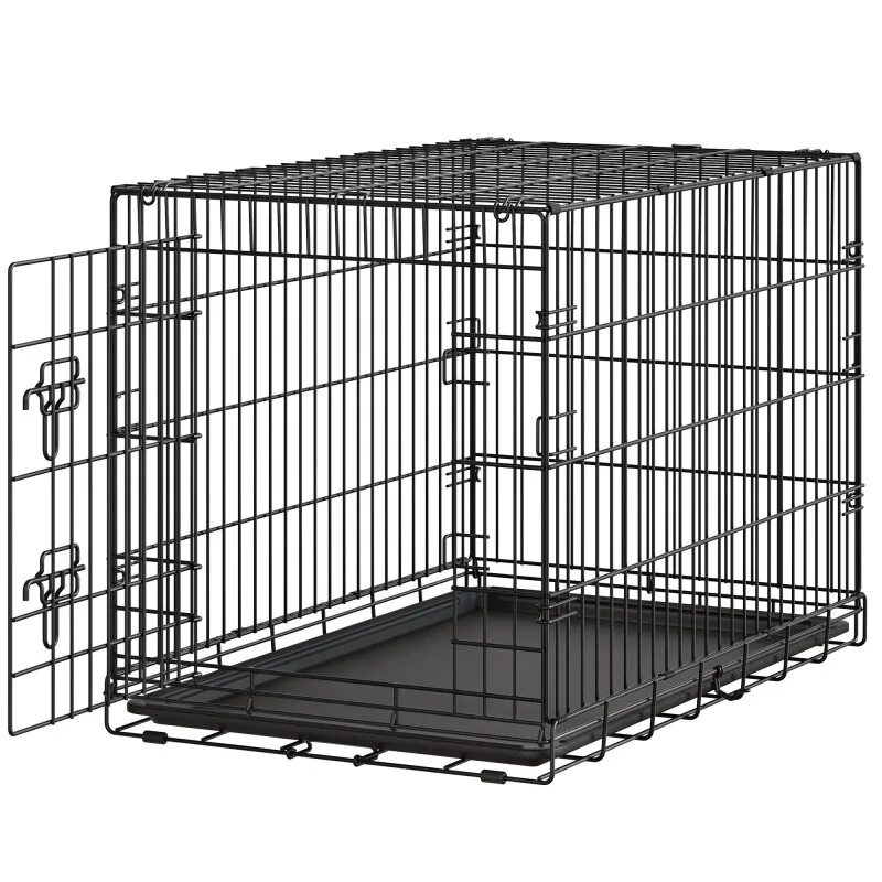 Faltbarer Hundekäfig mit 1 Tür und Kunststoffschale 92,5 cm, 58,2 cm, 63,4 cm van Feandrea in Regular – productfoto
