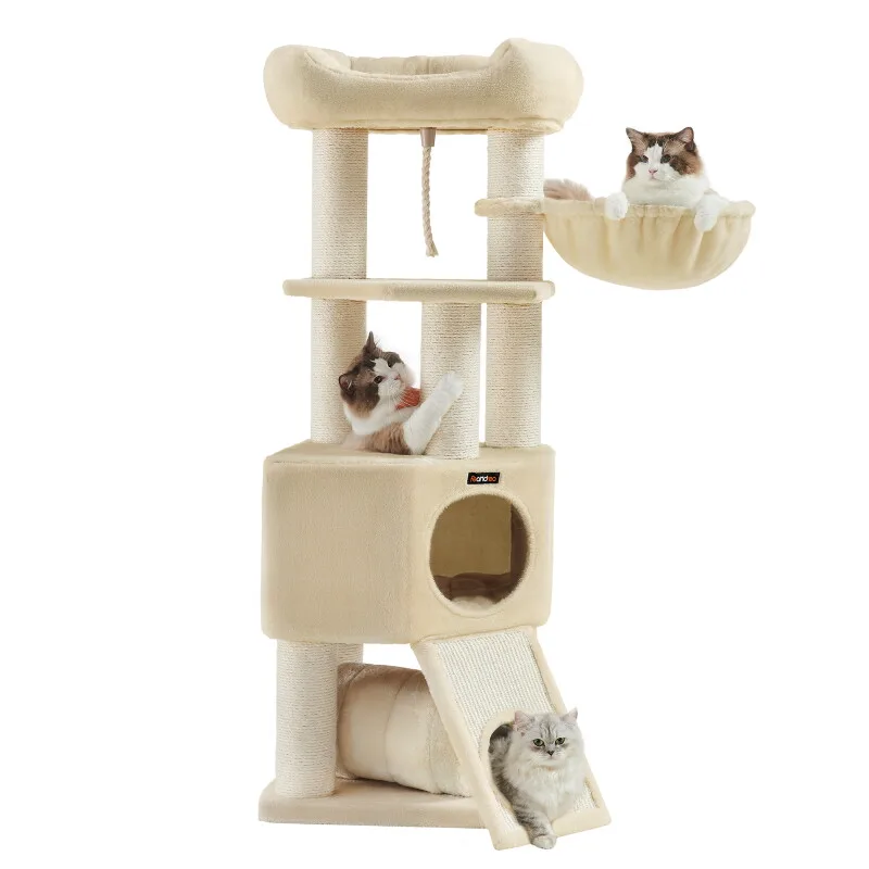 großer Kratzbaum Sisalstämme från Feandrea i Beige, Regular – produktbild